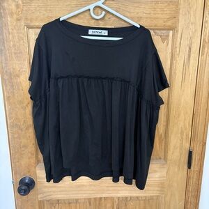Three Bird Nest Black Blouse